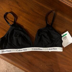 Calvin Klein Black Bralette with Logo Band